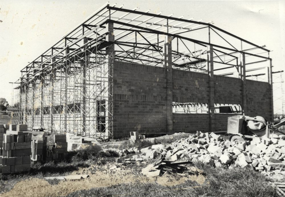 Construction of Caboolture Indoor Sports Centre in 1976