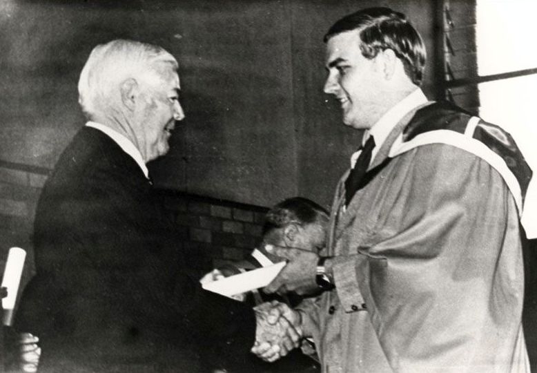 Lionel Cavanagh at his graduation in 1977