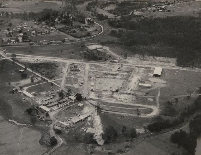 Aerial of the Petrie Mill Site under construction