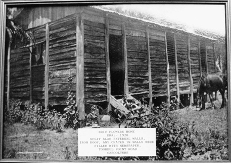 Eric Flowers home located on Toorbul Point Road Caboolture in the 1920s