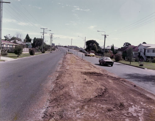 Overhead bridge over railway line, ca. 1980