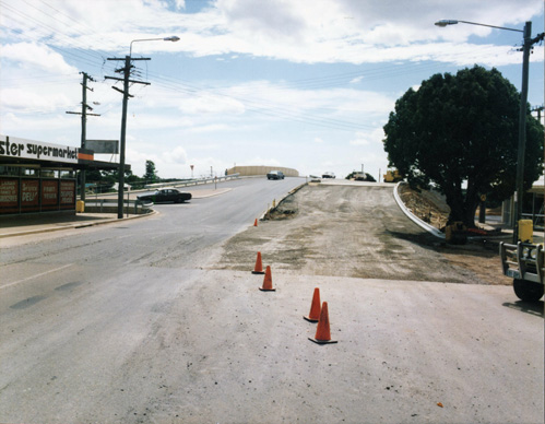 Construction of new railway overhead bridge and widening of road, ca. 1987