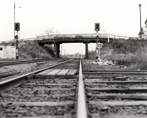 Caboolture overhead railway bridge in King Street Caboolture
