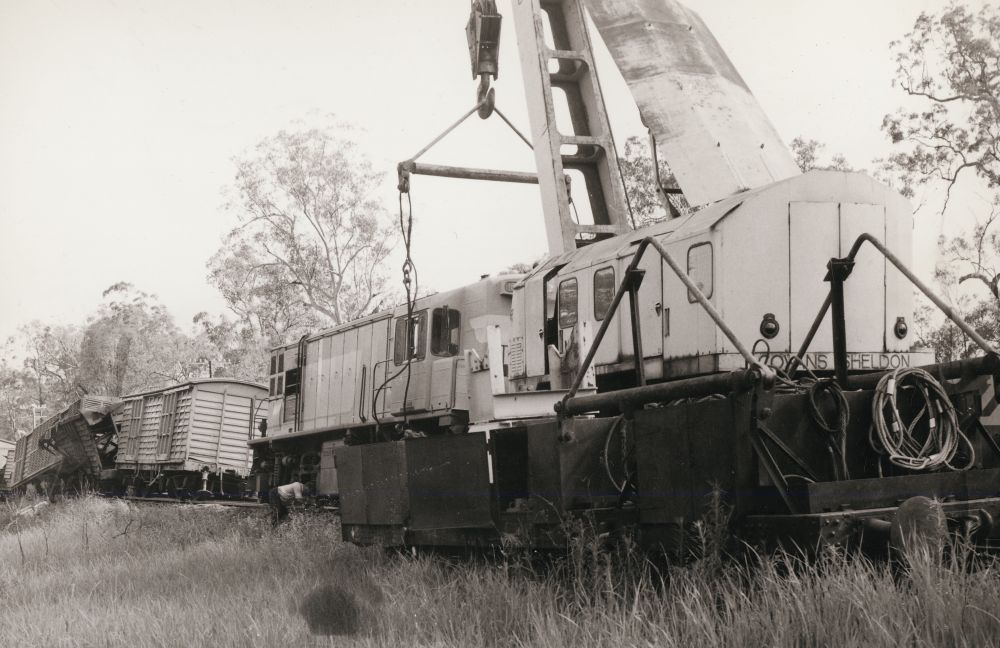 Train crash at Caboolture, ca. mid 1970s