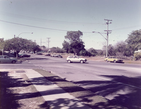 Corner of King Street and George Street Caboolture in 1980