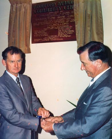 Official opening of the Woodford Memorial Hall