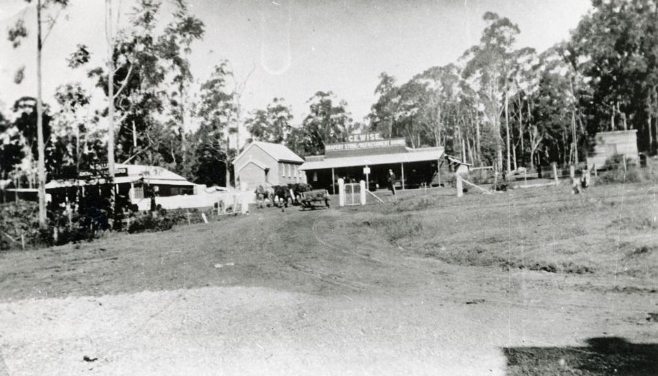 Streetscape in Wamuran township, ca. 1925