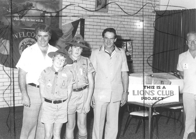 Bribie Island Lions Club present 4.5 canoe to the District Boy Scouts