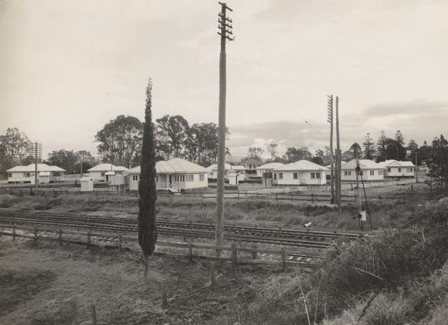 Aerial view of township - Unknown