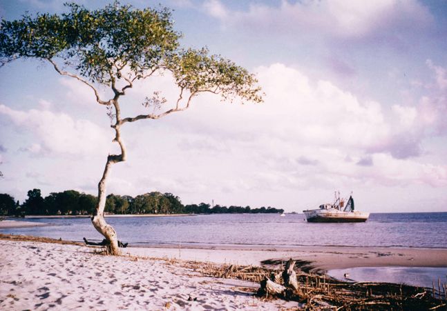 Trawler in Pumicestone Passage in October 1978
