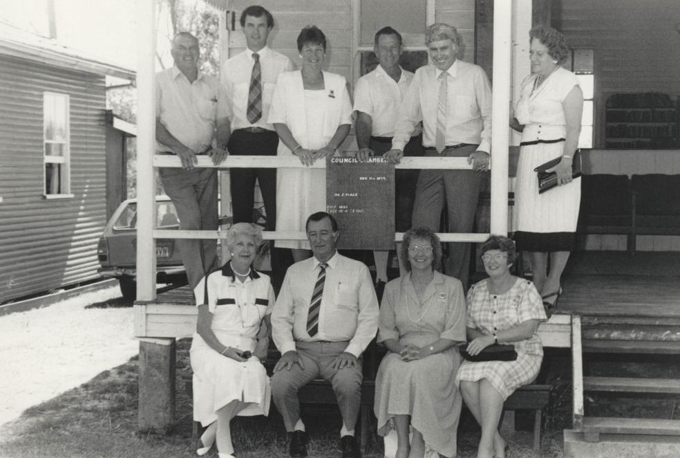 Councillors at the Caboolture Historical Village, ca. December 1987