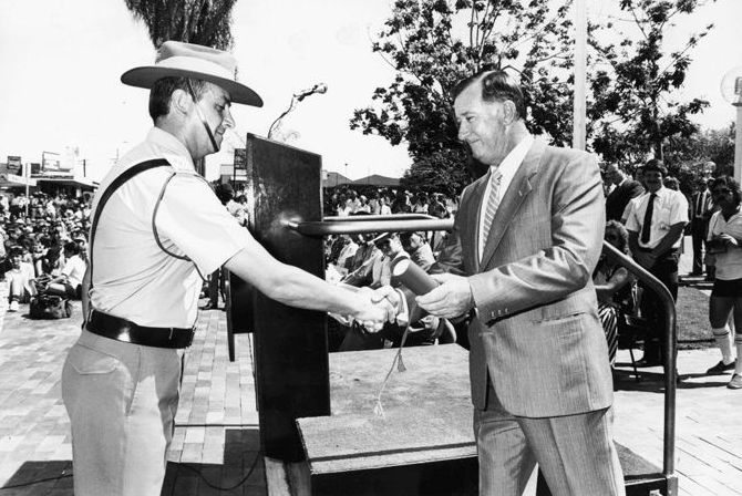 Official opening of the new Caboolture Shire Council Administration Building in 1987
