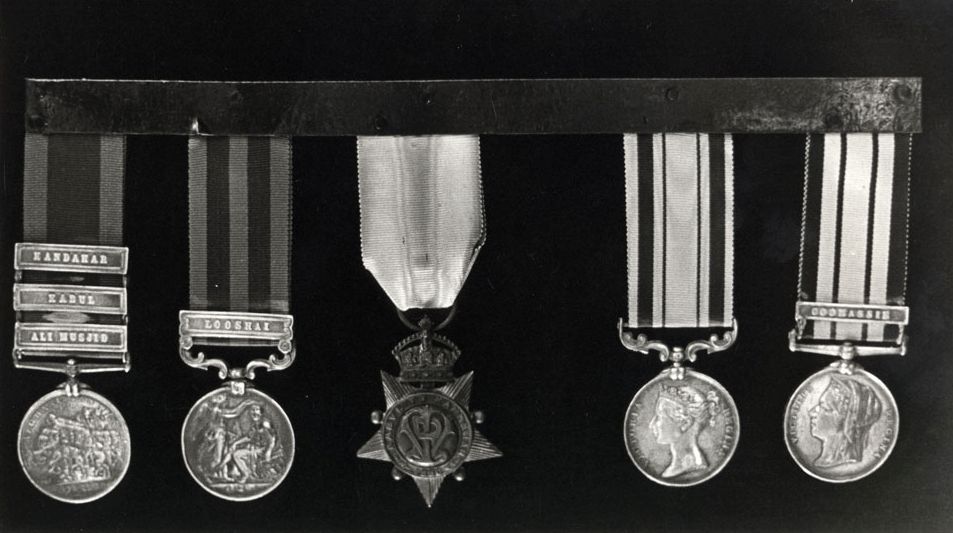 Medals belonging to Sepoy Kewal Thappa of the 4th Gurkhas Regt.