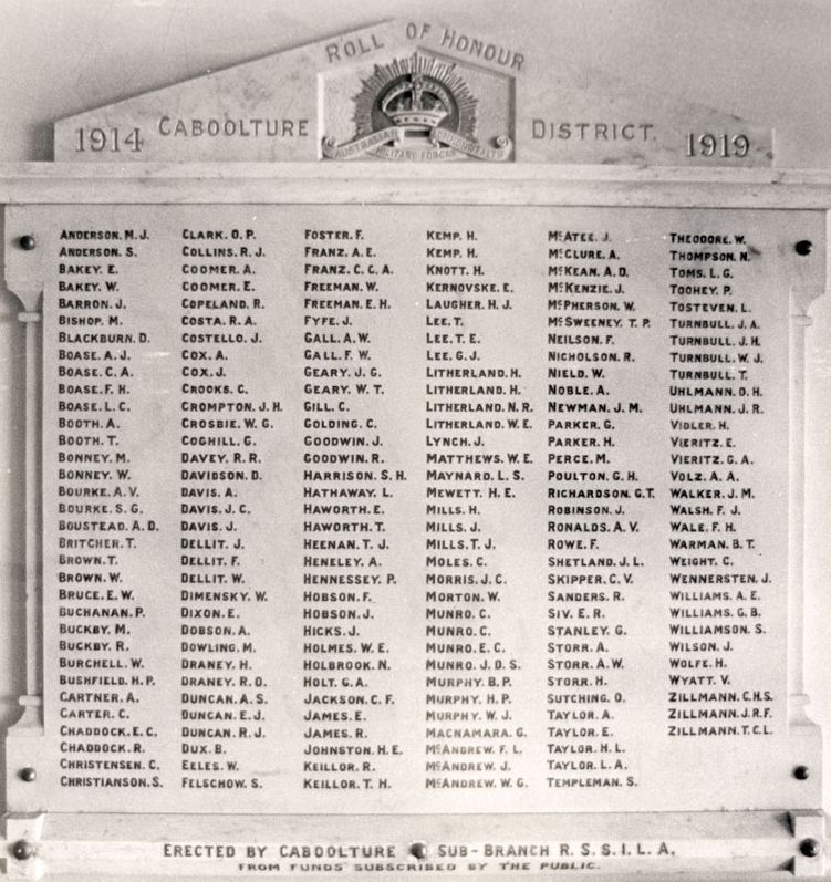 WWI Honour Board