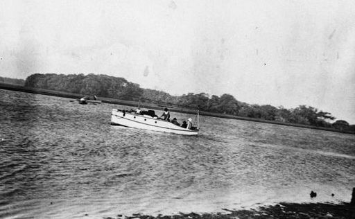 W.J. Ison and family in a 16ft boat in Pumicestone Passage