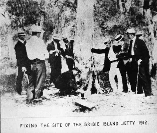 Fixing the site of the Bribie Island Jetty in 1912