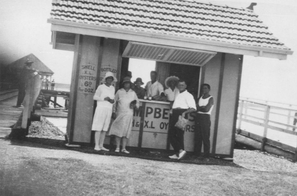 Campbell's Oyster Kiosk at the end of the Bongaree Jetty