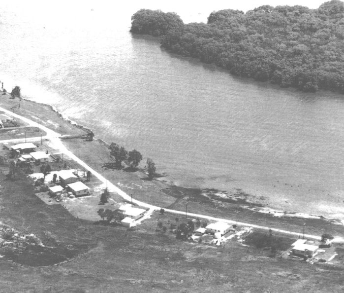 An aerial view of the southern end of Toorbul featuring Parrot Island