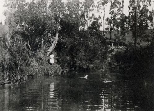 Water hole at Wararba Creek, ca. 1930s