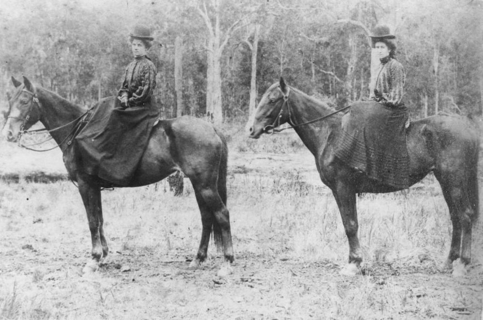 H.C. Cowie and friend in the Woodford District, ca. 1906