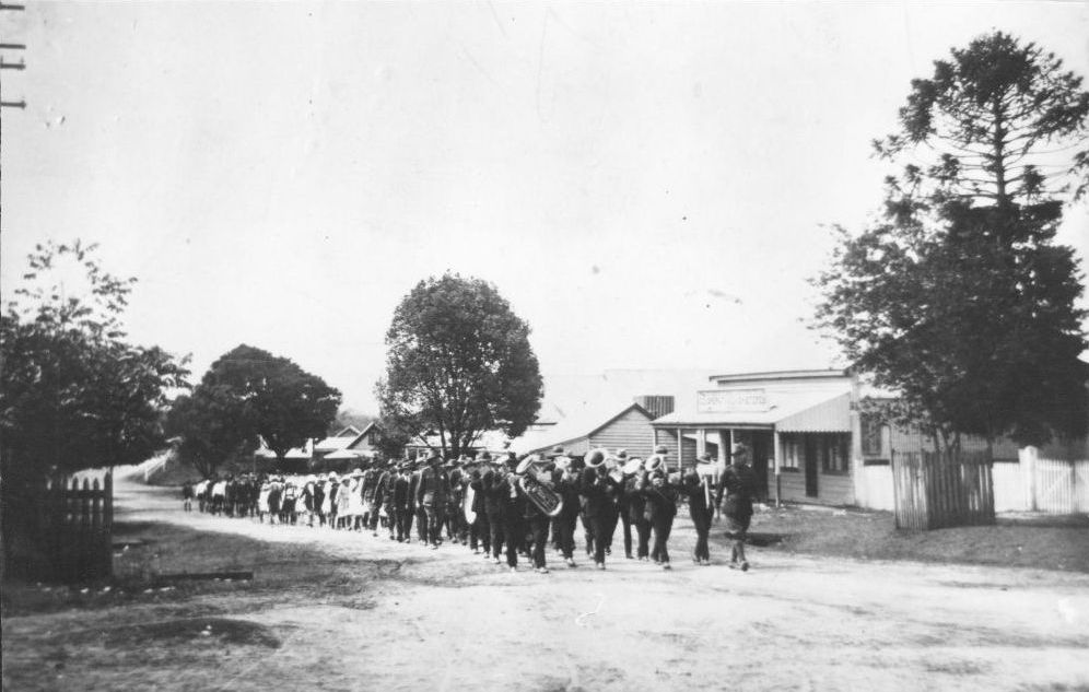 Anzac Day March in King Street Caboolture
