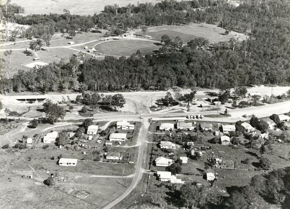 Aerial view of the western outskirts of Woodford township