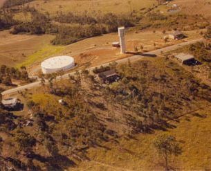 Narangba water reservoir and water tower on Oakey Flat Road Narangba