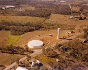 Narangba water reservoir and water tower on Oakey Flat Road Narangba
