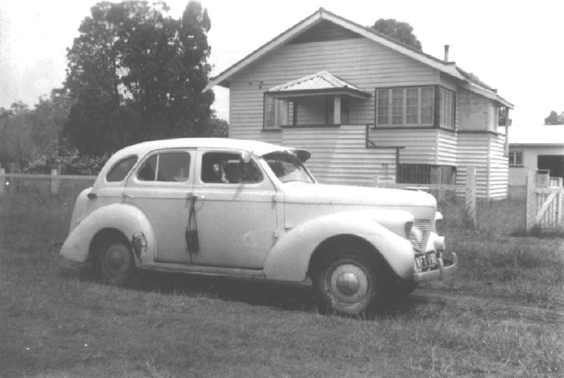 Willy's sedan parked in front of holiday house in Fourth Avenue on Bribie Island