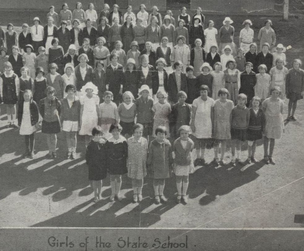 Girls of Caboolture State Primary School in George Street Caboolture
