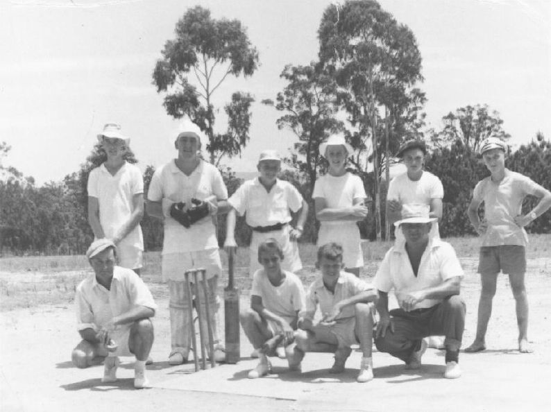 Cricket team at Narangba State School, ca. 1958