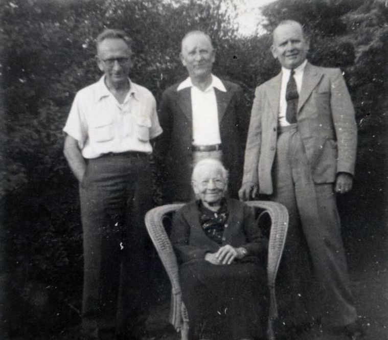 Mrs Schultz (senior) with her three (3) sons