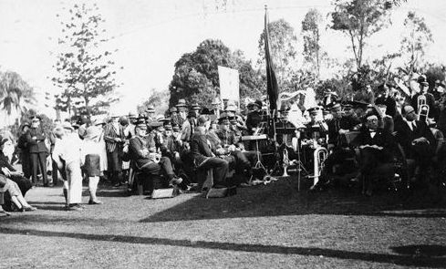 Salvation Army Band at the Annual Garden Party and Fete at J. Malcolm Newman's home