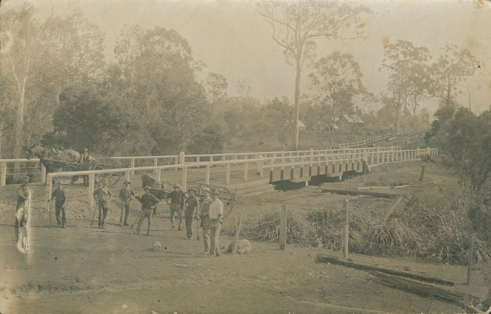 Sheepstation Creek Bridge Morayfield (was also known as Oakey Flat Bridge), ca. 1912