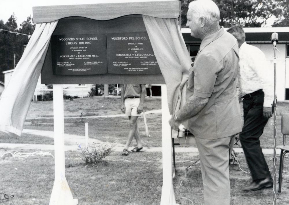 Official opening of the Woodford School Library building and the Woodford Pre-School on 6 April 1975