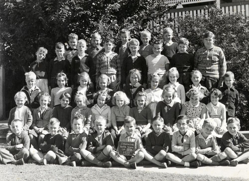 Caboolture Rural School in 1955 - Grade 3B class