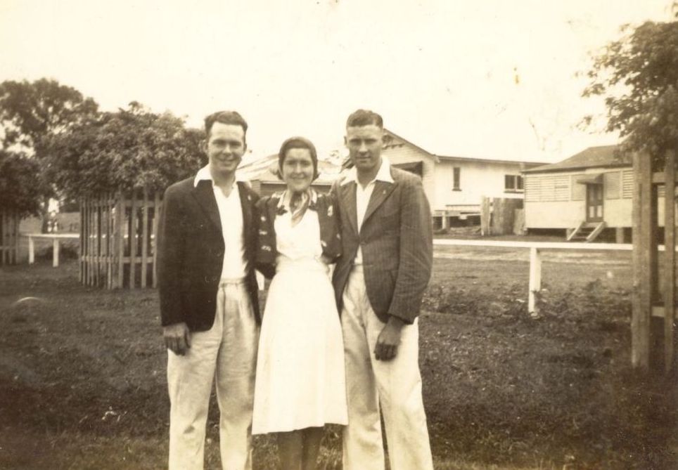Alf Pettet and his sister Margaret with Murray Kirby