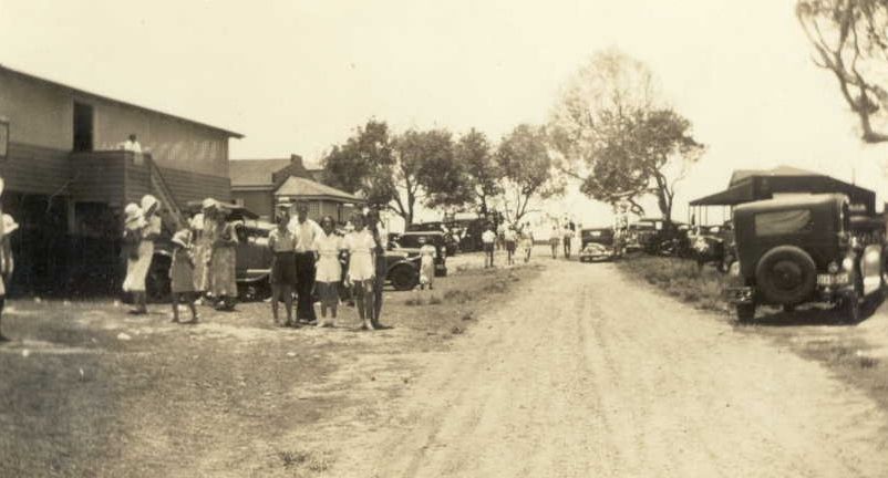 The main street of Beachmere in the 1930s