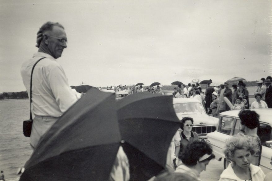 Part of the crowd at the opening of the Bribie Island Bridge