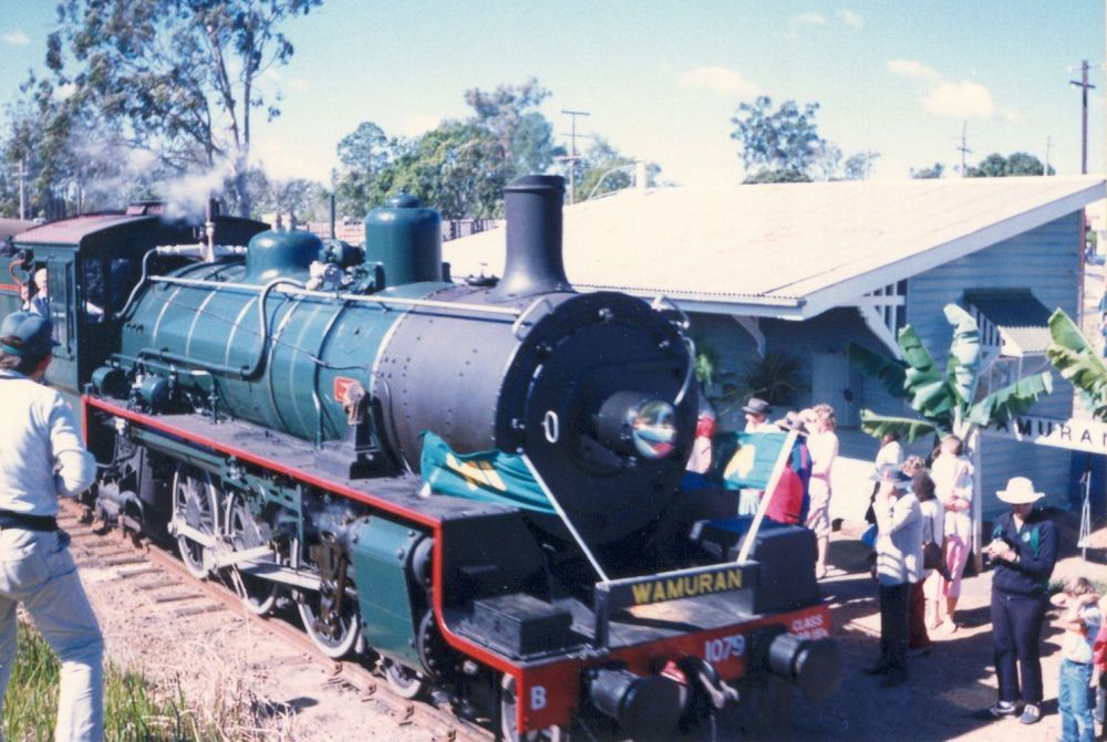 Steam train at Wamuran Station