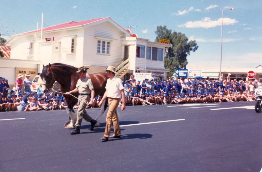 Parade as part of the official opening of the new Caboolture Shire Council Administration Building on 22 October 1987