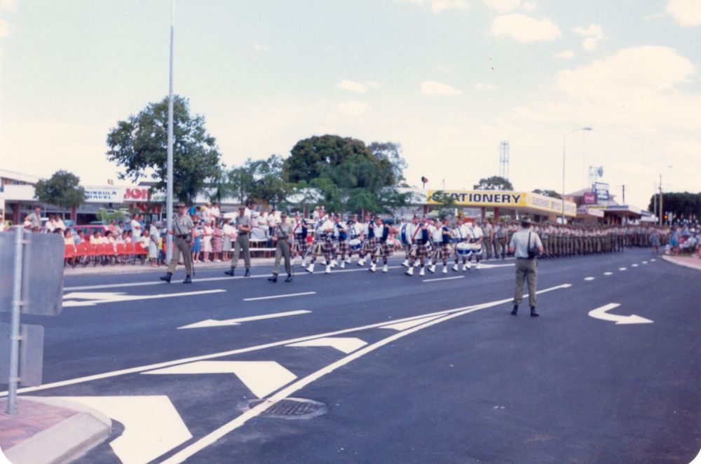 Parade as part of the official opening of the new Caboolture Shire Council Administration Building on 22 October 1987