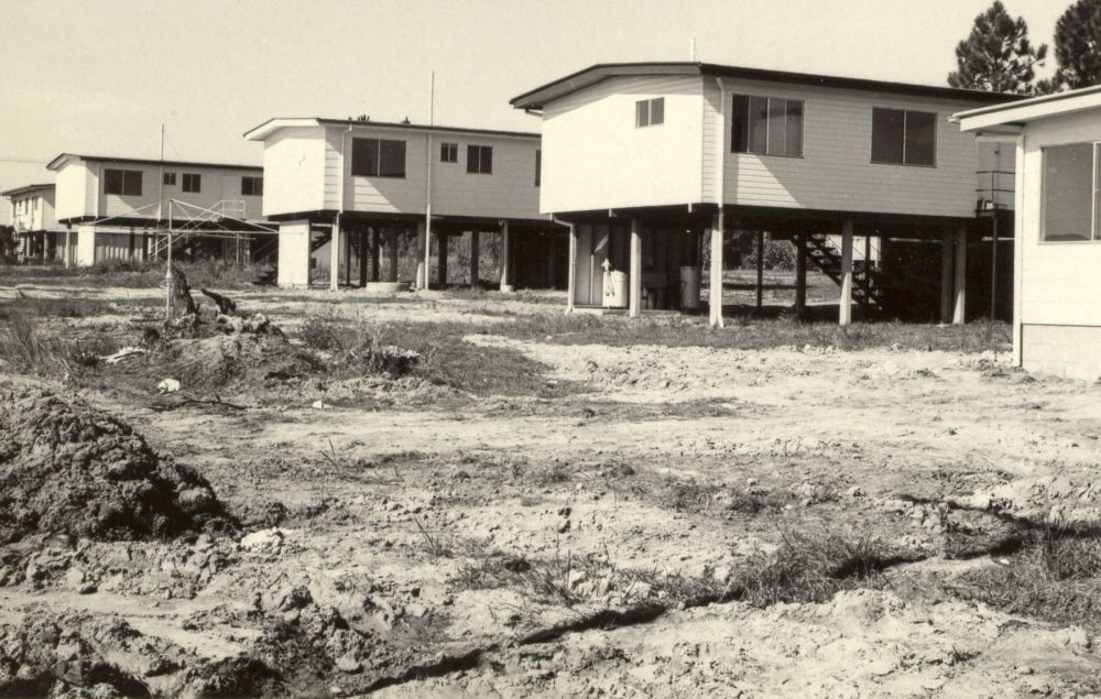 New houses under construction in Deception Bay, ca. 1974