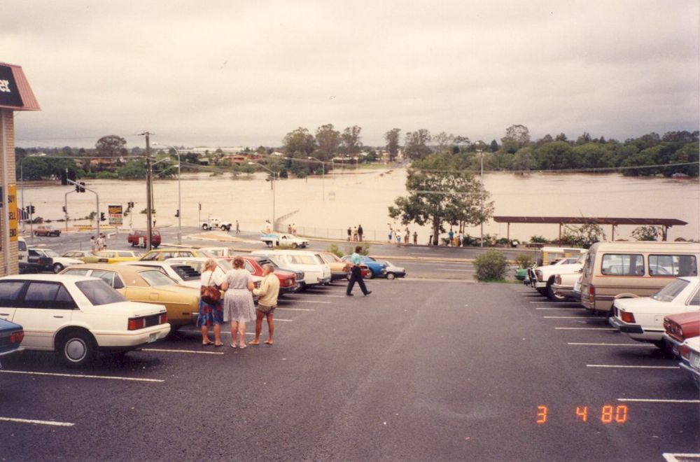 Flooding across Morayfield Road at the Caboolture River and Centenary Lakes Area