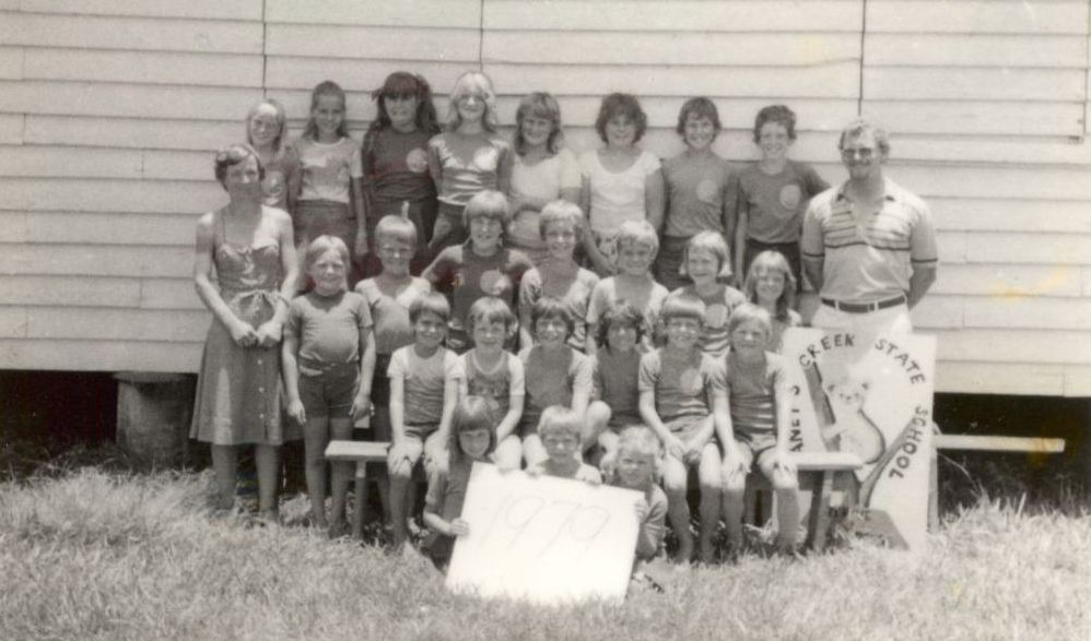 Pupils at Delaneys Creek School in 1979