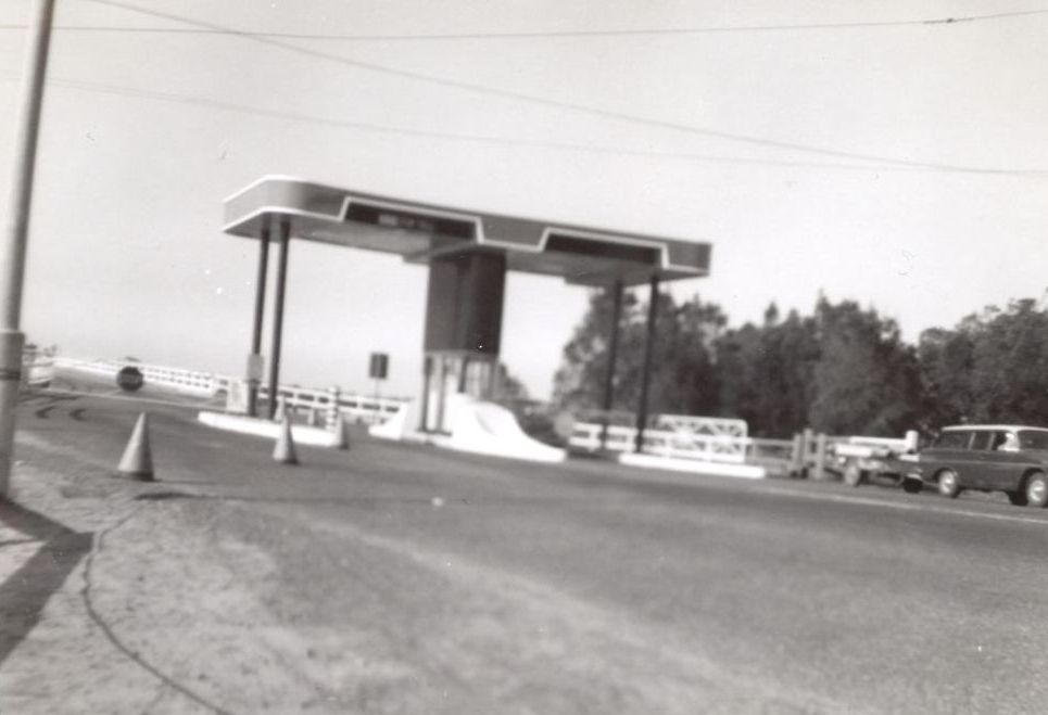 Toll booth for the new Bribie Island Bridge in October 1963
