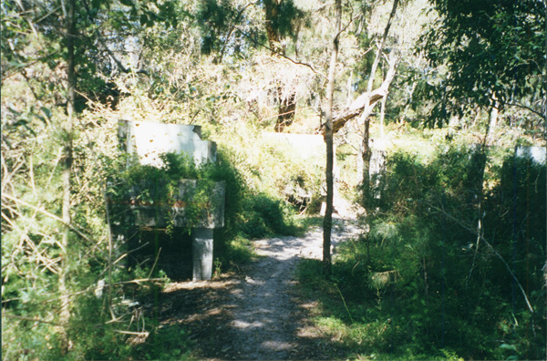 Remains of marine fish house / aquarium on Bribie Island, ca. 1962
