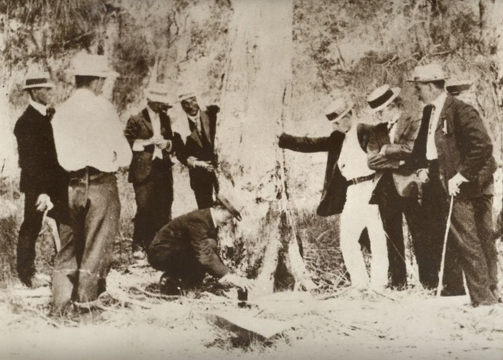 Fixing the site for the Jetty at Bongaree