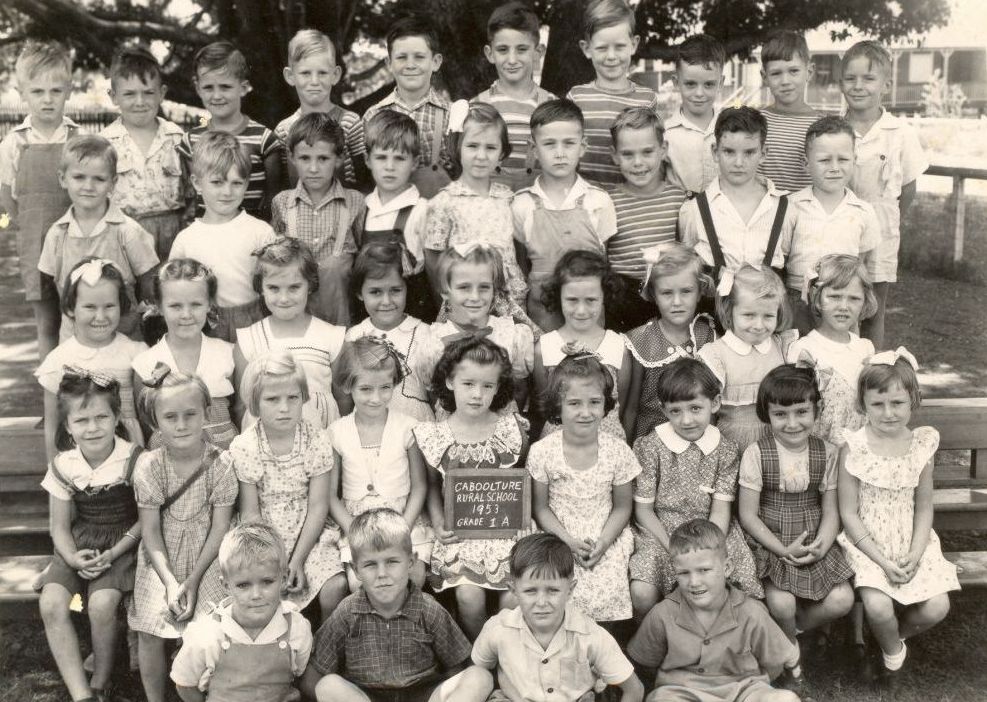 Grade 1A at Caboolture Rural School in 1953