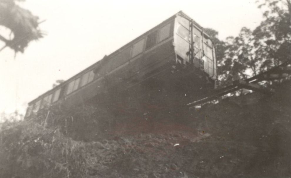 Railway landslide at Big Hill in the 1930s